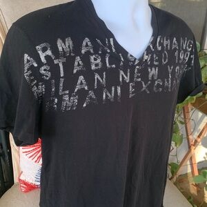 Armani Exchange Black Graphic Tee